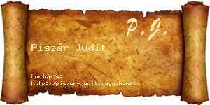 Piszár Judit névjegykártya